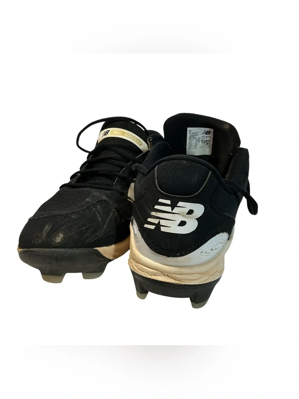 New Balance Men’s Black White and Tan Fresh Foam Athletic Cleats